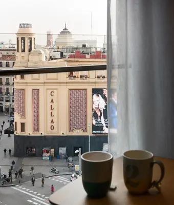 Vista general de Madrid o vista desde el apartahotel