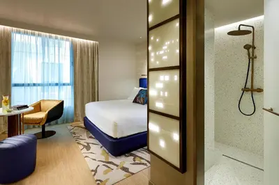 Cama o camas de una habitación en Hard Rock Hotel Madrid