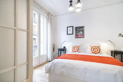 Cama o camas de una habitación en Apartamento Barcelo en Madrid