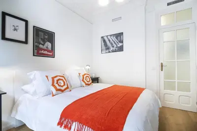 Cama o camas de una habitación en Apartamento Barcelo en Madrid