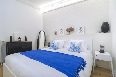 Cama o camas de una habitación en Apartamento Barcelo en Madrid