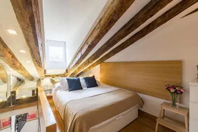 Cama o camas de una habitación en Apartamento Chueca Duplex II en Madrid