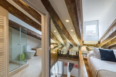 Cama o camas de una habitación en Apartamento Chueca Duplex II en Madrid
