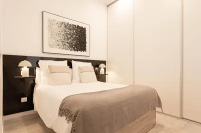 Cama o camas de una habitación en Apartamento Gran Via en Madrid