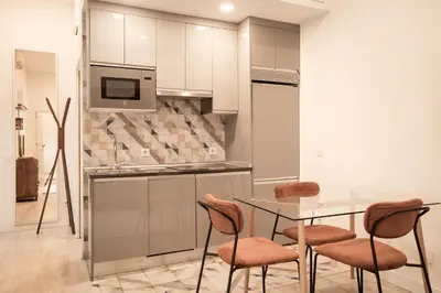 Una cocina o zona de cocina en Apartamento Gran Via en Madrid