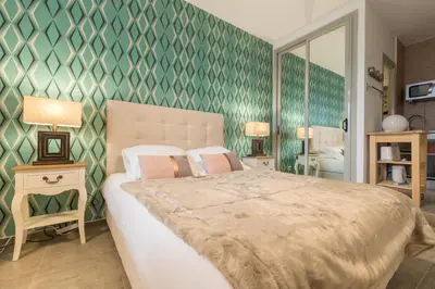 Cama o camas de una habitación en Santa Ana Boutique en Madrid