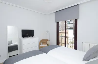 Cama o camas de una habitación en Apartamento Salamanca VI en Madrid