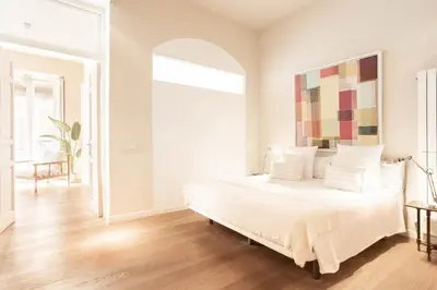 Cama o camas de una habitación en Apartamento San Anton II en Madrid