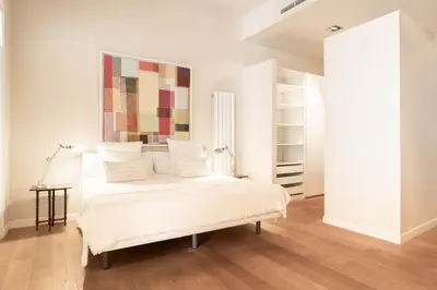 Cama o camas de una habitación en Apartamento San Anton II en Madrid