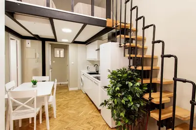 Una cocina o zona de cocina en Tirso Loft en Madrid