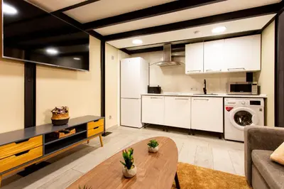 Una cocina o zona de cocina en Tirso Loft en Madrid