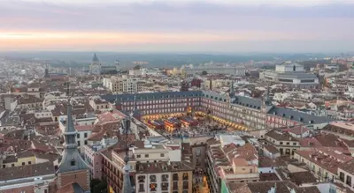 Vista general de Madrid o vista desde el apartamento
