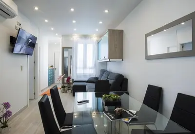 Una televisión o centro de entretenimiento en Apartamento Salamanca Confort XII en Madrid