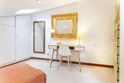 Cama o camas de una habitación en Apartamento Tribeca Duplex en Madrid