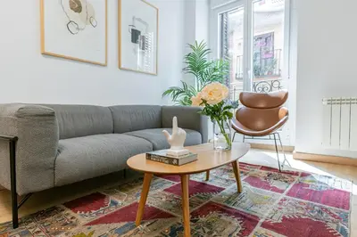 Zona de estar de Comfortable 2BR2BA in Chueca