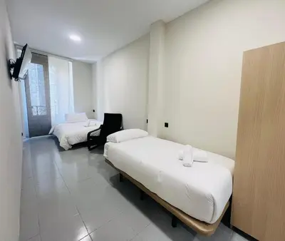 Cama o camas de una habitación en Montera Center Madrid