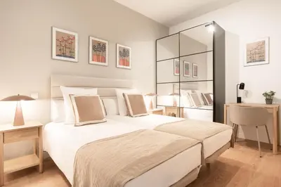 Cama o camas de una habitación en Apartamento Prado III en Madrid