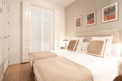 Cama o camas de una habitación en Apartamento Prado III en Madrid