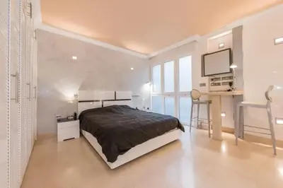 Cama o camas de una habitación en Barrio de Salamanca Milla de Oro