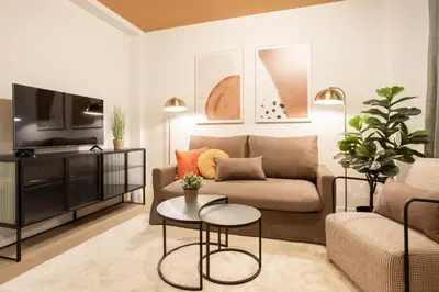 Una televisión o centro de entretenimiento en Apartamento Salamanca V en Madrid Capital