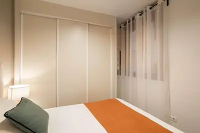 Cama o camas de una habitación en Apartamento Salamanca V en Madrid Capital