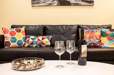Zona de estar de Plaza de España Central - Apartamento coqueto al lado de Plaza España