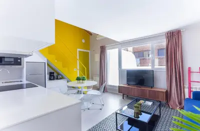 Una cocina o zona de cocina en Iriarte en Madrid