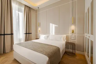 Cama o camas de una habitación en La Fonda de los Príncipes