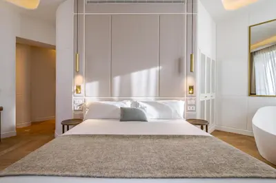 Cama o camas de una habitación en La Fonda de los Príncipes
