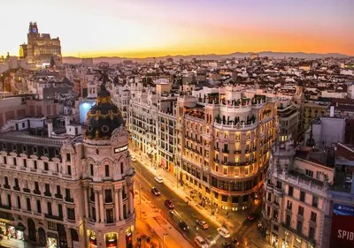 Vista general de Madrid o vista desde el apartamento