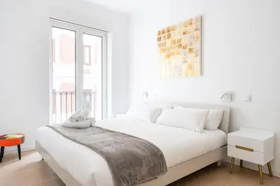 Cama o camas de una habitación en Charming Plaza de Callao