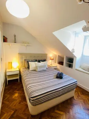 Cama o camas de una habitación en My Citymad Stay Madrid
