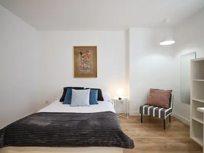 Cama o camas de una habitación en My City Home - Fantastic apartament at Moncloa for students