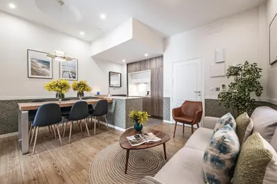 Zona de estar de Acogedor y Céntrico Apartamento en GRAN VÍA