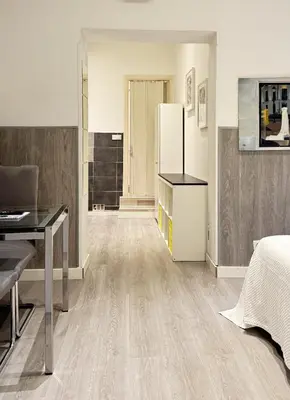 Una cocina o zona de cocina en Apartamentos Day Madrid TRIBUNAL