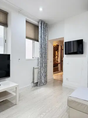 Una televisión o centro de entretenimiento en Apartamentos Day Madrid TRIBUNAL