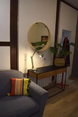 Zona de estar de Opera Suites Fidelio , cozy studio in the very center of Madrid
