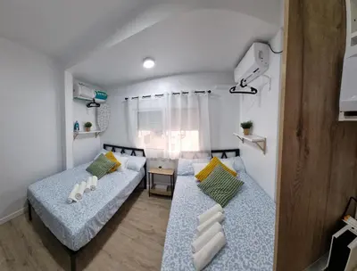 Cama o camas de una habitación en Mini Estudio Lovely Chueca