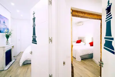 Cama o camas de una habitación en Luxury & Design Apartment Madrid Center 3BRM 3BTHR
