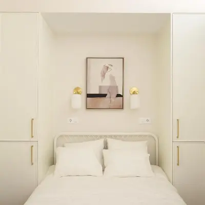 Cama o camas de una habitación en STAYLISH STUDIO APARTMENT IN MALASANA