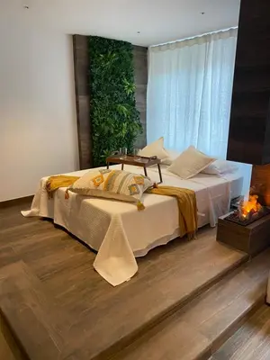 Cama o camas de una habitación en Precioso apartamento en Madrid Chamberí