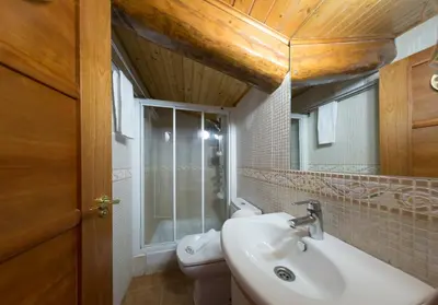 Un baño de Apartamentos Madrid Atocha