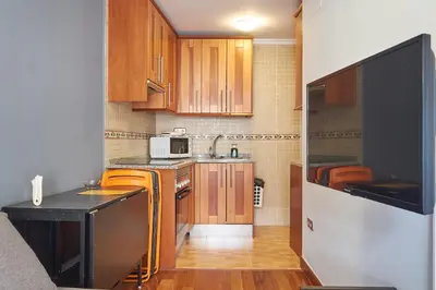Una cocina o zona de cocina en Apartamentos Madrid Atocha