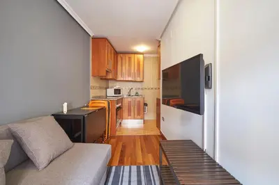 Una cocina o zona de cocina en Apartamentos Madrid Atocha