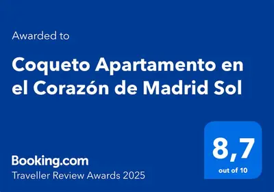 Certificado, premio, señal o documento que está expuesto en Coqueto Apartamento en el Corazón de Madrid (Sol)