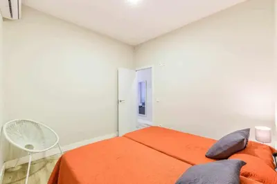Cama o camas de una habitación en Acogedor Apartamento entre Sol, Gran Vía y Palacio