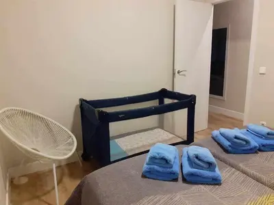 Cama o camas de una habitación en Acogedor Apartamento entre Sol, Gran Vía y Palacio