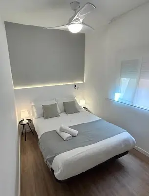 Cama o camas de una habitación en Centric 3ºD