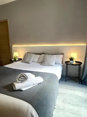 Cama o camas de una habitación en Centric 3ºI