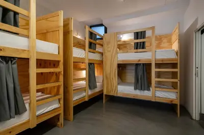Cama o camas de una habitación en The Hat Madrid